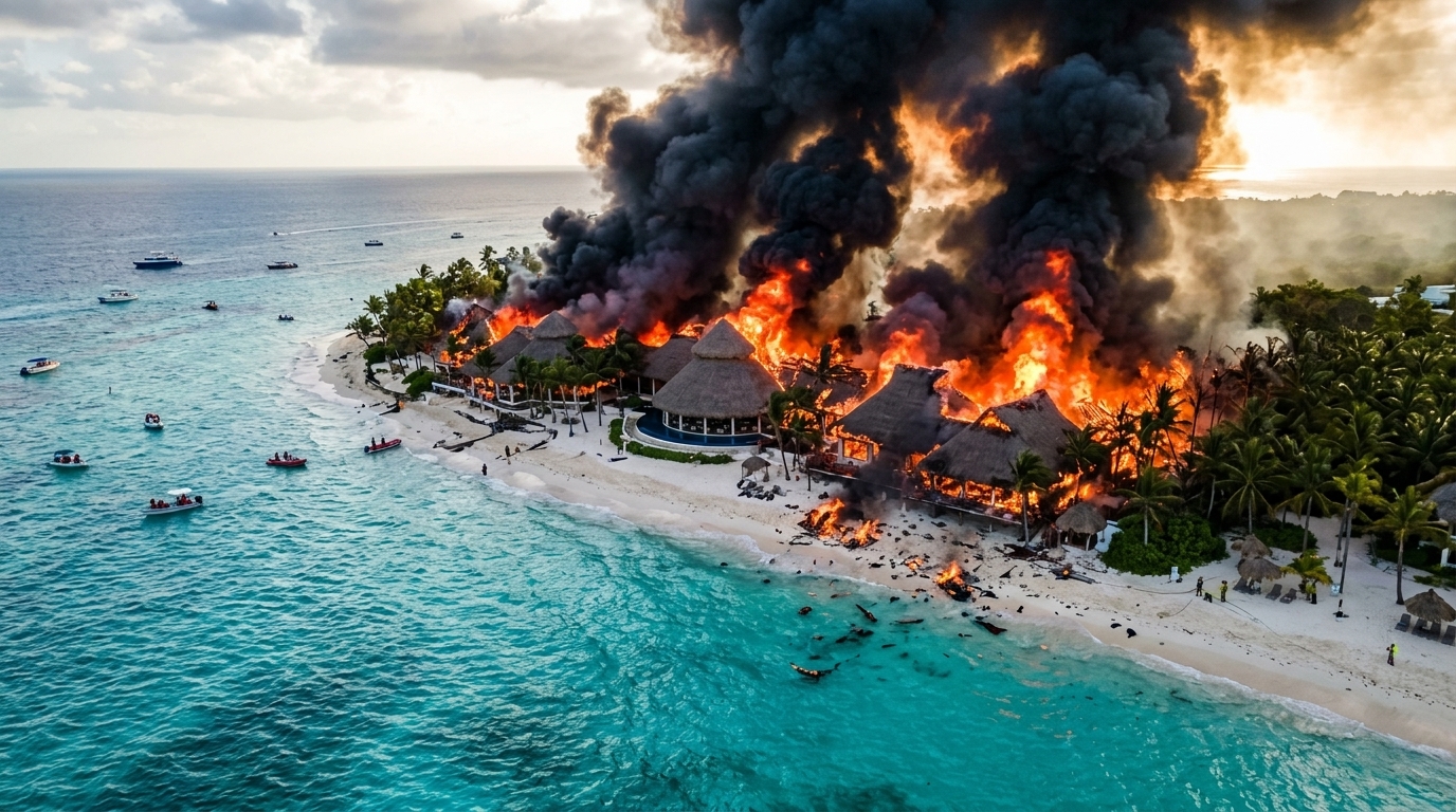 Italian Tourist Dies, Nearly 1,700 Evacuated After Massive Fire Tears Through Dominican Republic Resort